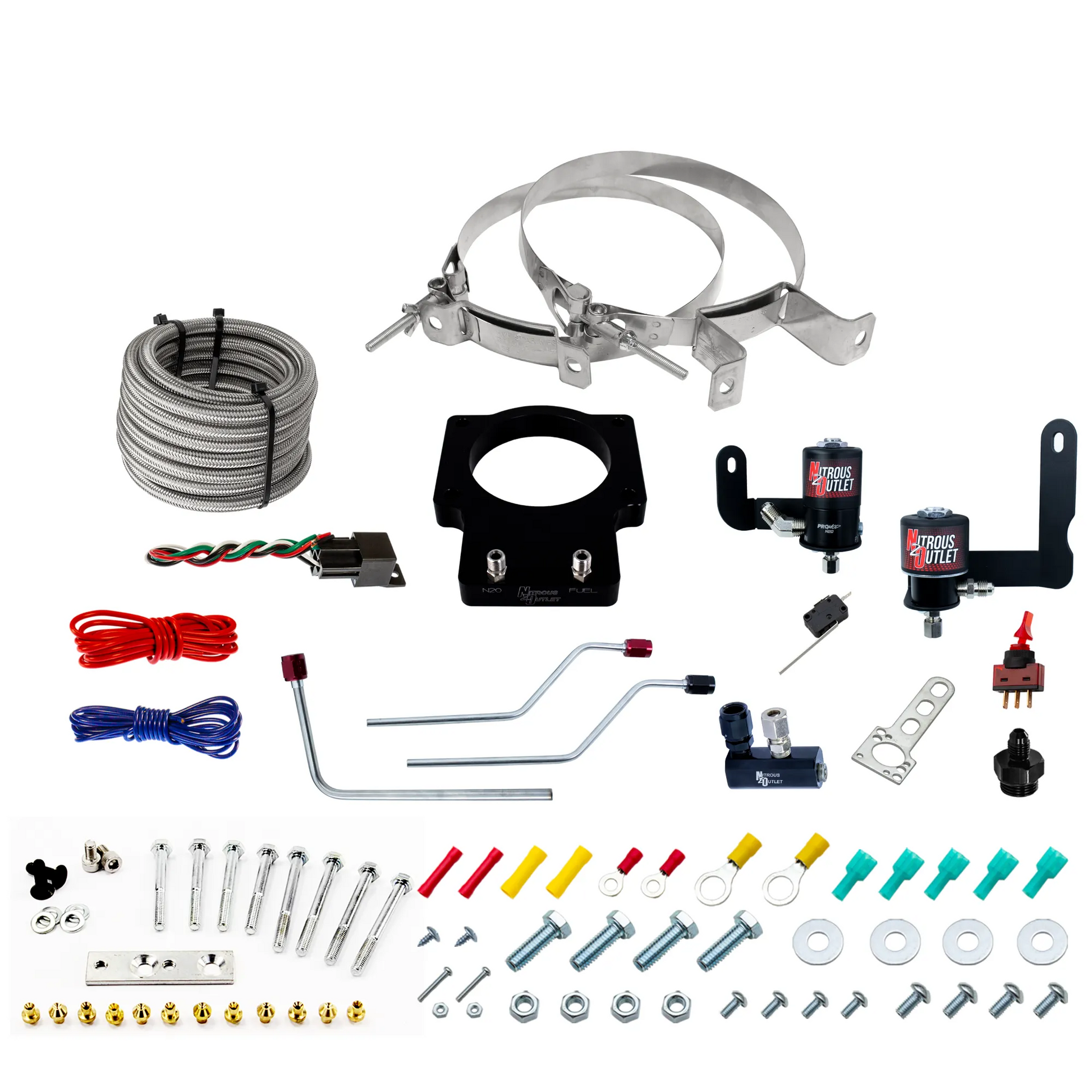 Nitrous Outlet Pontiac 92mm Fast Intake 2004-2006 GTO Hard-line Plate System - Gas/E85 (5-55psi)(50-200HP)(No Bottle)