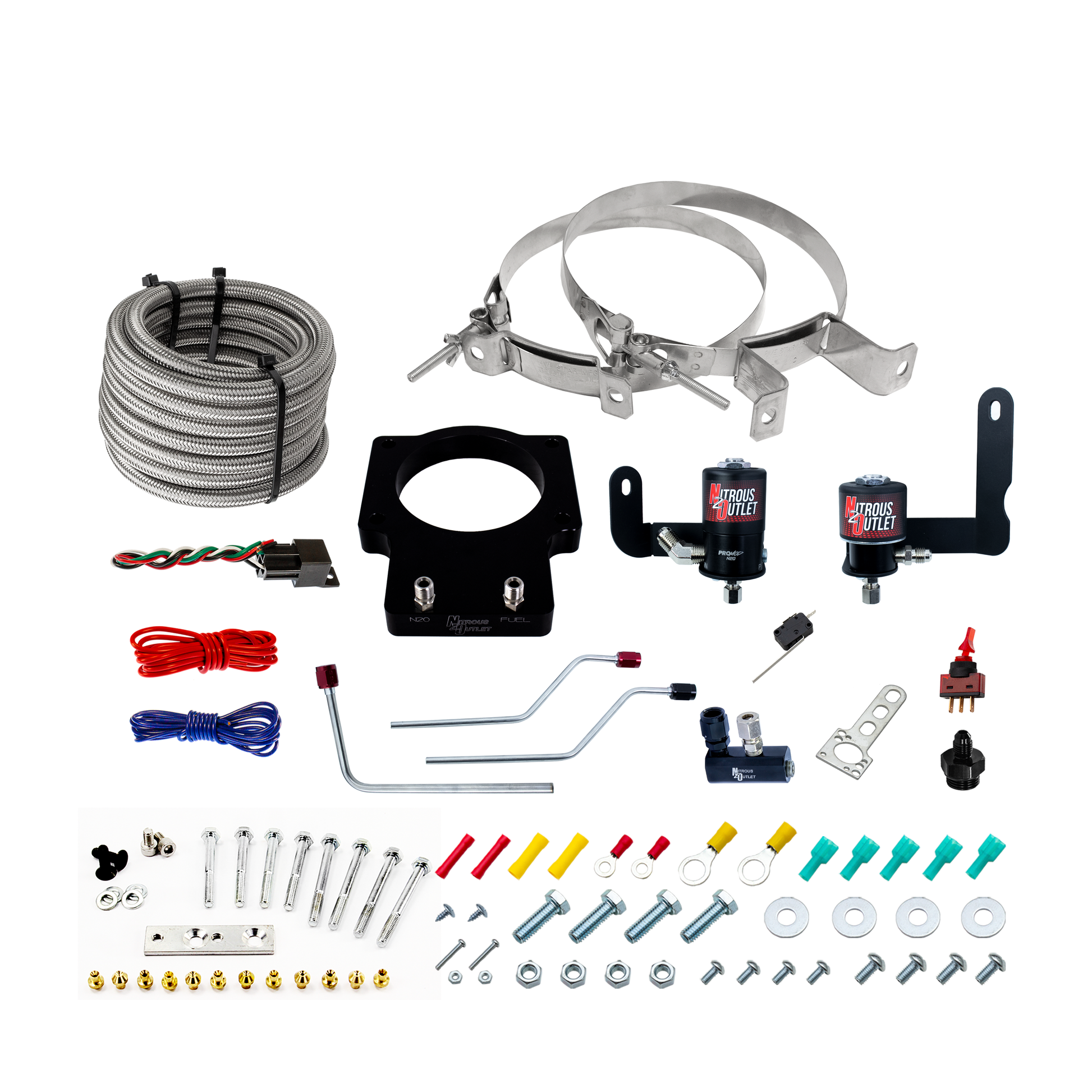 Nitrous Outlet Pontiac 90mm 2005-2006 LS2 GTO Hard-linePlate System - Gas/E85 (5-55psi)(50-200HP)(No Bottle)