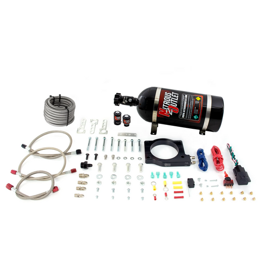 Nitrous Outlet GM 90mm MagnaCharger Plate System - Gas/E85 (5-55psi)(50-200HP)(10lb Bottle)