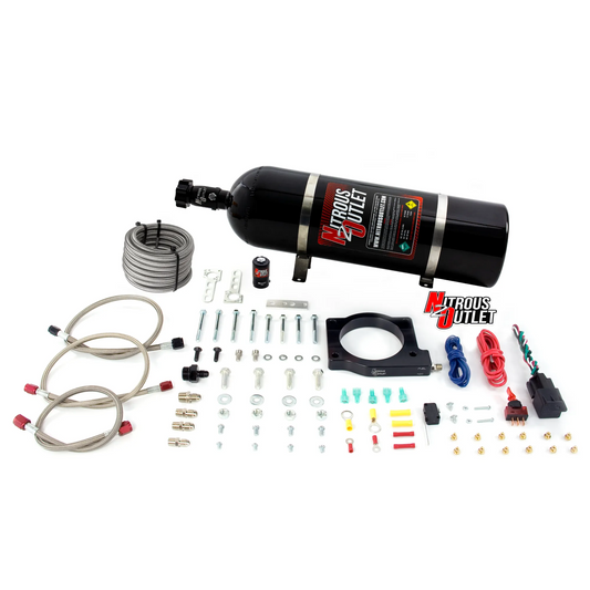 Nitrous Outlet GM 90mm MagnaCharger DRY Plate system (50-200HP)(15lb Bottle)