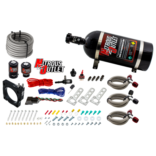 Nitrous Outlet Dodge 80mm 5.7/6.1  Hemi Plate System - Gas/E85 (5-55psi)(50-200HP)(10lb Bottle)