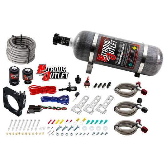 Nitrous Outlet Dodge 80mm 5.7/6.1  Hemi Plate System - Gas/E85 (5-55psi)(50-200HP)(12lb Bottle)