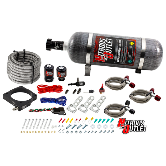 Nitrous Outlet Dodge 85mm 5.7/6.1  Hemi Plate System - Gas/E85 (5-55psi)(50-200HP)(12lb Bottle)