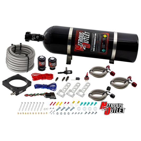 Nitrous Outlet Dodge 85mm 5.7/6.1  Hemi Plate System - Gas/E85 (5-55psi)(50-200HP)(15lb Bottle)