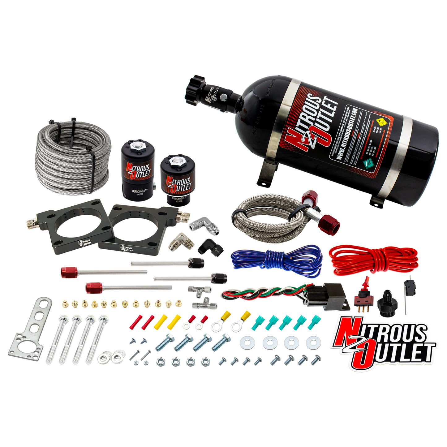 Nitrous Outlet Dodge 1992-2002 Viper Hard-line Plate System - Gas/E85 (5-55psi)(70-200HP)(10lb bottle)
