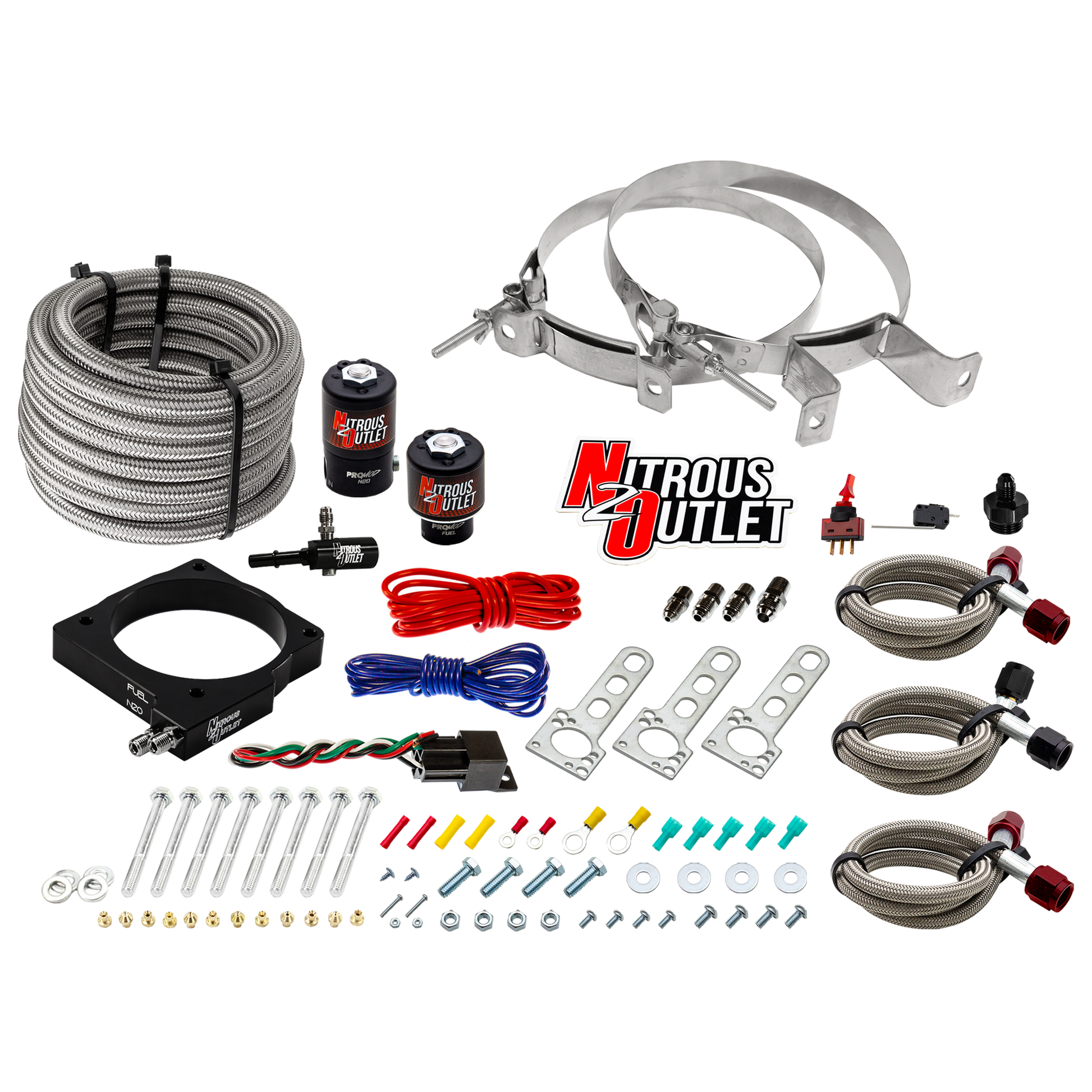 Nitrous Outlet Dodge 90mm 5.7/6.1 Hemi Plate System - Gas/E85 (5-55psi)(50-200HP)(No Bottle)