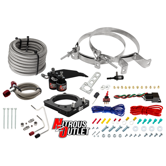 Nitrous Outlet Dodge 2011-2019 Challenger/Charger/SRT8 Jeep/2018-2019 Durango 6.4L Hemi Hardline Plate System - Gas/E85 (5-55psi)(50-200HP)(No Bottle)