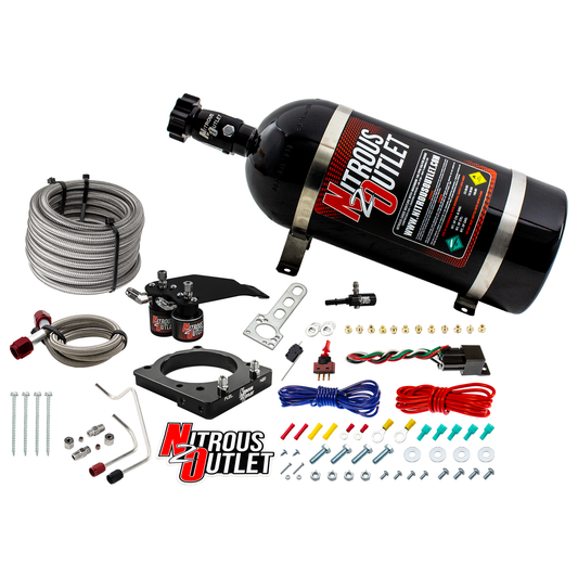 Nitrous Outlet Dodge 2011-2019 Challenger/Charger/SRT8 Jeep/2018-2019 Durango 6.4L Hemi Hardline Plate System - Gas/E85 (5-55psi)(50-200HP)(10lb Bottle)