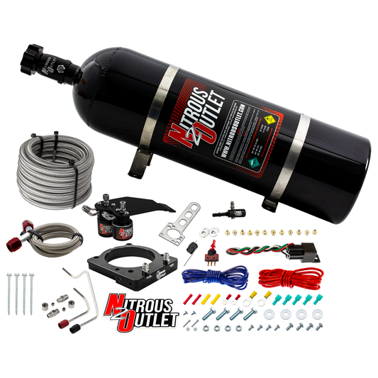 Nitrous Outlet Dodge 2011-2019 Challenger/Charger/SRT8 Jeep/2018-2019 Durango 6.4L Hemi Hardline Plate System - Gas/E85 (5-55psi)(50-200HP)(15lb Bottle)