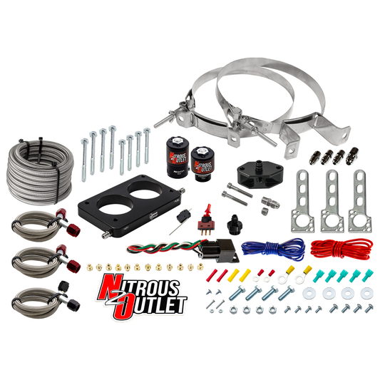 Nitrous Outlet Ford 2005-2010 4.6L 3V Mustang Plate System - Gas/E85 (5-55psi)(50-200HP)(No Bottle)