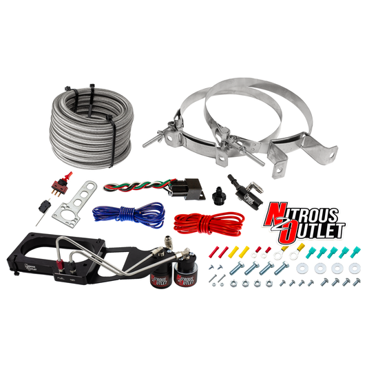 Nitrous Outlet Ford 2007-2014 GT 500 Mustang Hard-line Plate System - Gas/E85 (5-55psi)(50-200HP)(No Bottle)