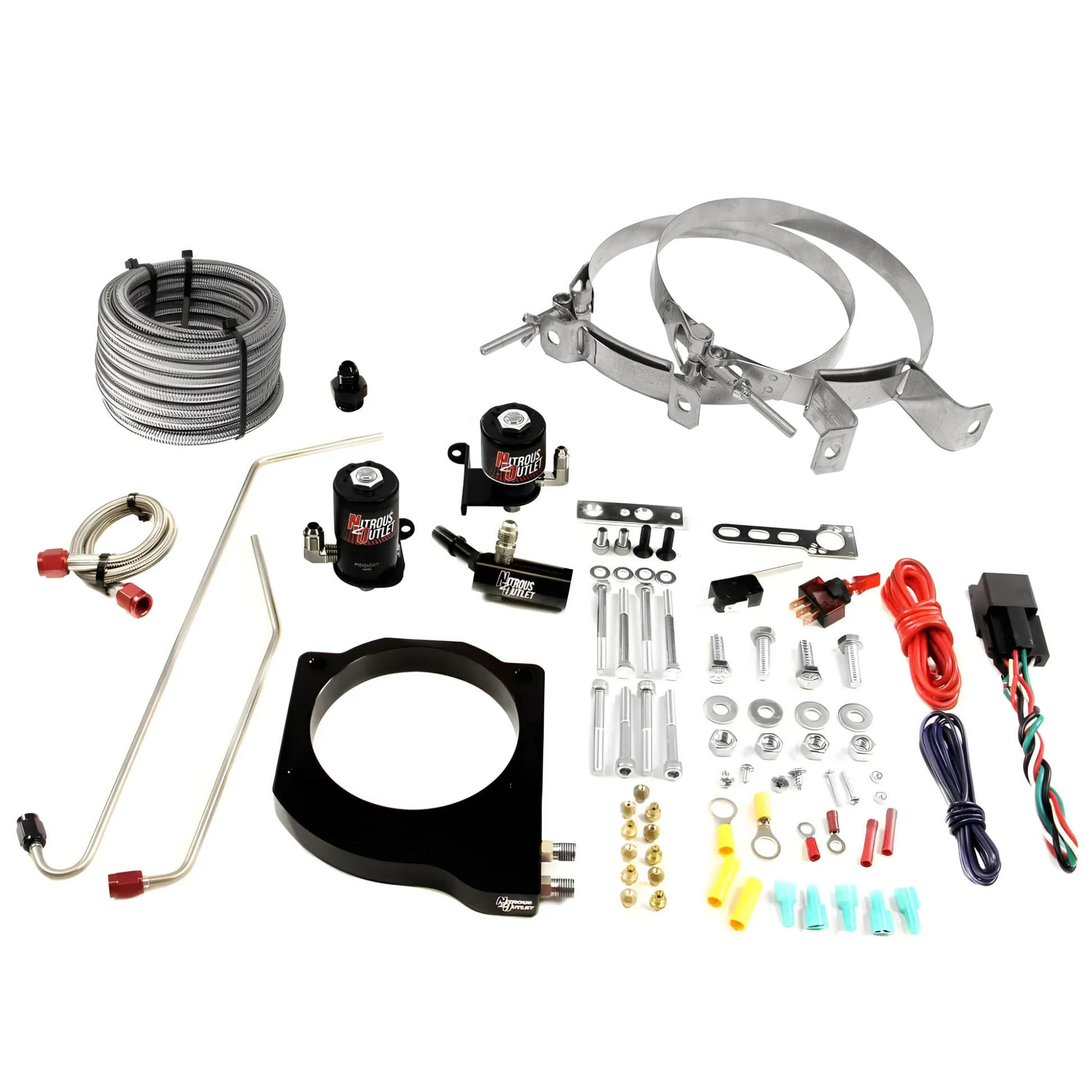 Nitrous Outlet GM MSD Atomic Airforce Intake 2016-2019 Camaro LT1  Hard-line Plate System - Gas/E85 (5-55psi)(50-200HP)(No Bottle)