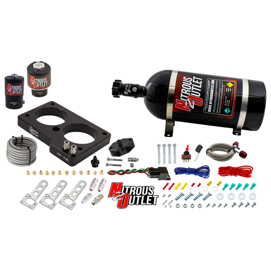 Nitrous Outlet Ford 1999-2001 Cobra, 2003-2004 Mach 1 4.6L 4V Plate System - Gas/E85 (5-55psi)(50-200HP)(10lb Bottle)