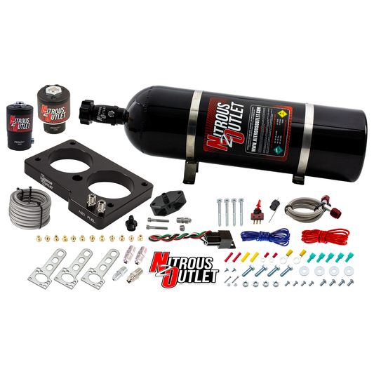 Nitrous Outlet Ford 1999-2001 Cobra, 2003-2004 Mach 1 4.6L 4V Plate System - Gas/E85 (5-55psi)(50-200HP)(15lb Bottle)