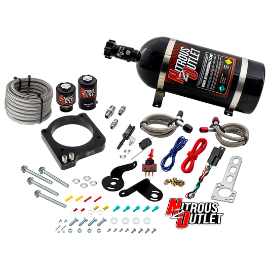 Nitrous Outlet Dodge 2015-2023 6.2L Hemi Hellcat /Challenger/Charger/Red Eye/Demon/2018-2021 Track Hawk Plate System - Gas/E85 (5-55psi)(50-200HP)(10lb Bottle)