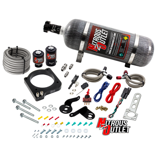 Nitrous Outlet Dodge 2015-2023 6.2L Hemi Hellcat /Challenger/Charger/Red Eye/Demon/2018-2021 Track Hawk Plate System - Gas/E85 (5-55psi)(50-200HP)(12lb Bottle)