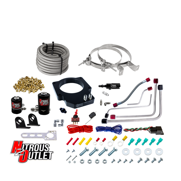 Nitrous Outlet Cadillac 2016-2019 CTS-V3 LT4 Throttle Body Hard-line Plate System - Gas/E85 (5-55psi)(50-200HP)(No Bottle)