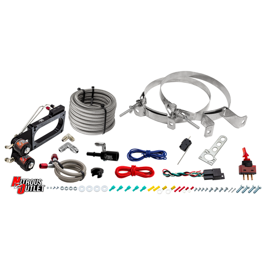 Nitrous Outlet Ford Cobra Jet Intake 2011-2019 Mustang Hard-line Plate System - Gas/E85 (5-55psi)(50-200HP)(No Bottle)