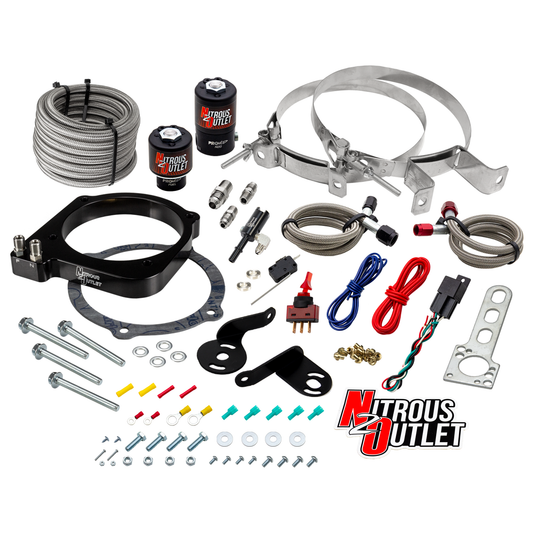 Nitrous Outlet Dodge 2015-2023 6.2L Hemi Hellcat /Challenger/Charger/Red Eye/Demon/2018-2021 Track Hawk 105mm Plate System - Gas/E85 (45-55psi)(50-200HP)(No Bottle)