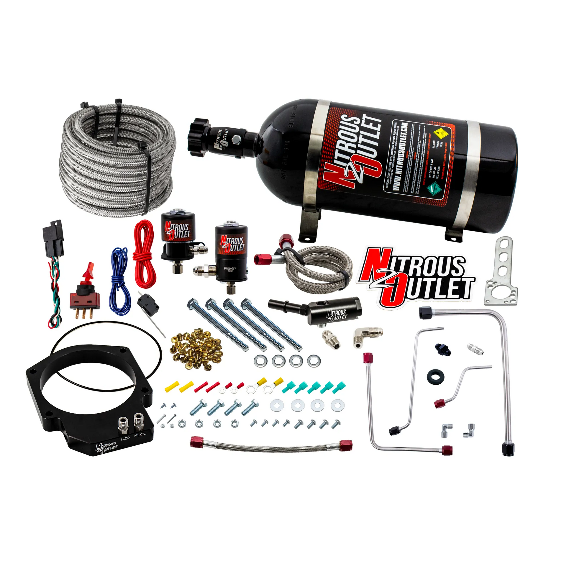 Nitrous Outlet GM LT4 2016-2019 CTS-V3 103mm Throttle Body Plate System - Gas/E85 (5-55 psi)(50-200hp)(10LB Bottle)