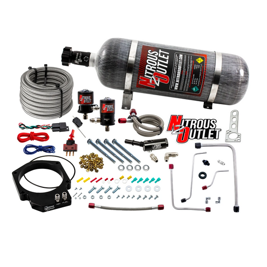 Nitrous Outlet GM LT4 2016-2019 CTS-V3 103mm Throttle Body Plate System - Gas/E85 (5-55 psi)(50-200hp)(12LB Bottle)