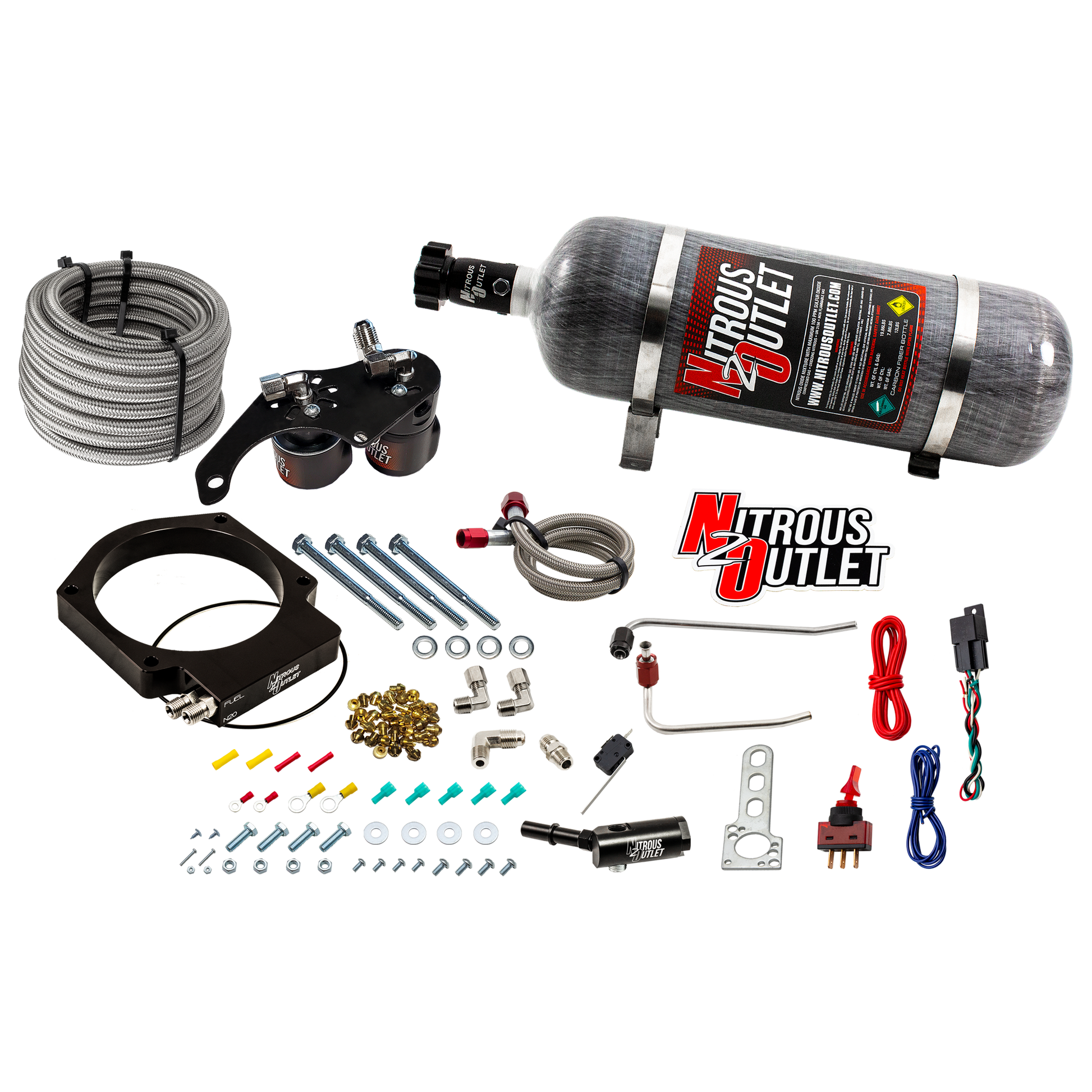 Nitrous Outlet GM LT4 2015-2019 Z06 Corvette 103mm Throttle Body Plate System - Gas/E85 (5-55 psi)(50-200hp)(12LB Bottle)