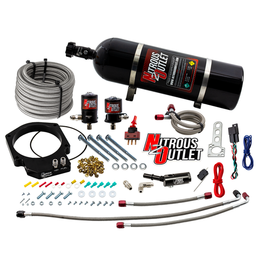 Nitrous Outlet GM LT4 2017-2021 ZL1 Camaro 103mm Throttle Body Plate System - Gas/E85 (5-55 psi)(50-200hp)(15LB Bottle)