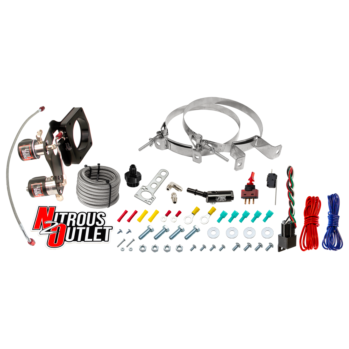 Nitrous Outlet GM 2014-2019 5.3L/L83 Truck 83mm Hard-line Plate System - Gas/E85 (5-55psi)(50-200HP)(No Bottle)