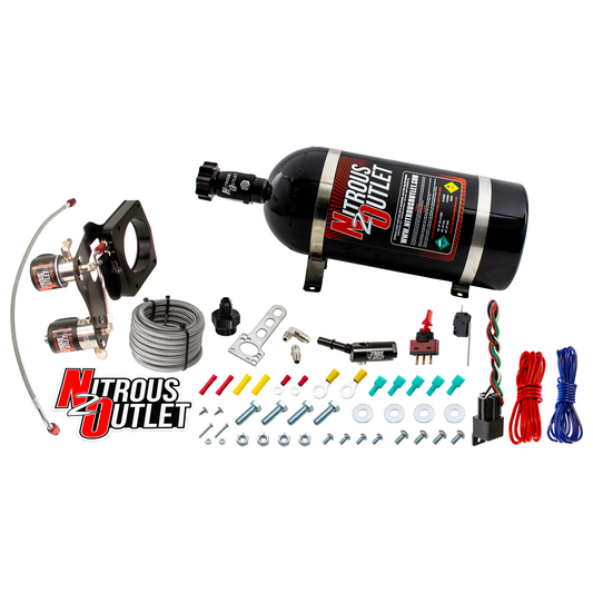 Nitrous Outlet GM 2014-2019 5.3L/L83 Truck 83mm Hard-line Plate System - Gas/E85 (5-55psi)(50-200HP)(10lb Bottle)