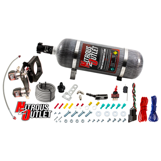 Nitrous Outlet GM 2014-2019 5.3L/L83 Truck 83mm Hard-line Plate System - Gas/E85 (5-55psi)(50-200HP)(12lb Bottle)