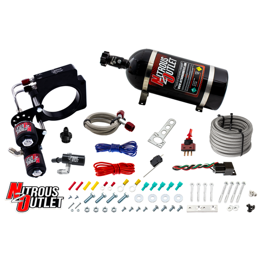 Nitrous Outlet GM 2015-2019 C7 ZO6 Corvette 83mm Hard-line Plate System - Gas/E85 (5-55psi)(50-200HP)(10lb Bottle)
