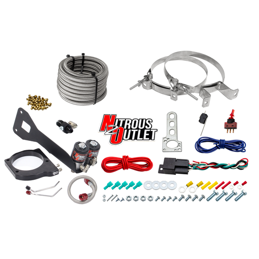 Nitrous Outlet GM 1999-2002 FAST 102mm Truck Intake Hard-line Plate System - Gas/E85 (5-55psi)(Aftermarket Fuel Rails)(50-200HP)(No Bottle)