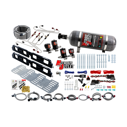 Nitrous Outlet 5.7, 6.1, & 6.4 2008-2023 Eagle & Apache Head Spacer Plate System €“ Gas/E85 (45-55psi)(130-400HP)(12LB Bottle)