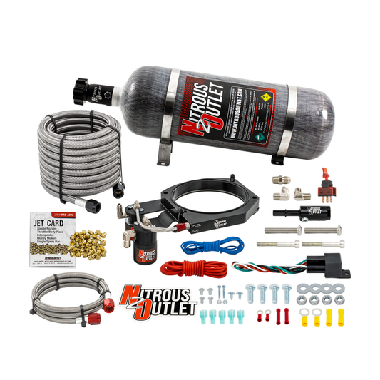 Nitrous Outlet Dodge Hemi, Whipple 3.8L Supercharger, 130mm Throttle Body Plate System - Gas/E85 (5-55psi)(50-200HP)(12lb Bottle)