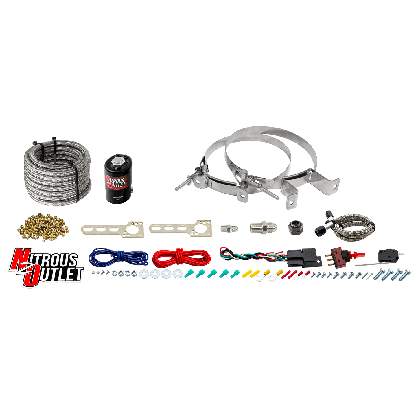 Nitrous Outlet Universal EFI Dry Single Nozzle System (35-200HP)(No Bottle)