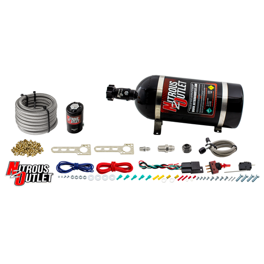 Nitrous Outlet Universal EFI Dry Single Nozzle System (35-200HP)(10lb Bottle)