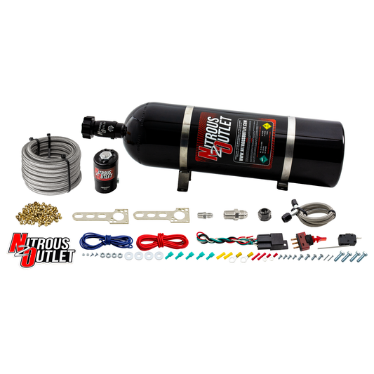 Nitrous Outlet Universal EFI Dry Single Nozzle System (35-200HP)(15lb Bottle)