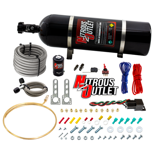 Nitrous Outlet Universal EFI Dry Large Distribution Ring System (35-200HP)(15lb Bottle)