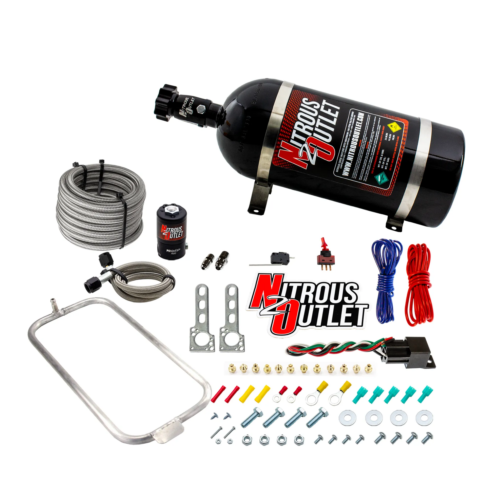 Nitrous Outlet GM/Pontiac 1998-2002 Camaro/Firebird Dry Halo System - Filter Entry (35-200HP)(10lb Bottle)