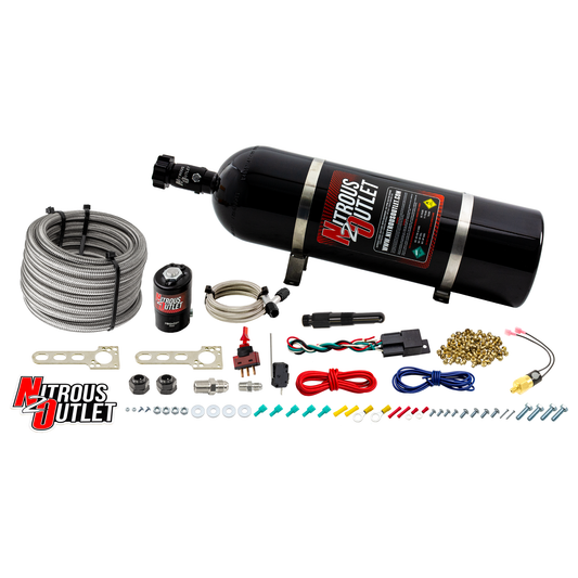 Nitrous Outlet Universal Diesel Dry Single Nozzle System (35-200HP)(15lb bottle)