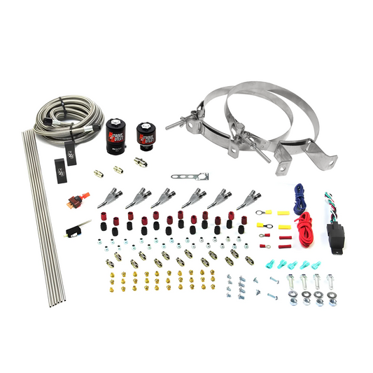 Nitrous Outlet 6 Cylinder Direct Port System - .122 Nitrous Solenoid/.177 Fuel Solenoid/Distribution Blocks/Annular Degree Discharge Nozzles (Gas)(45-55 psi)(No Bottle)