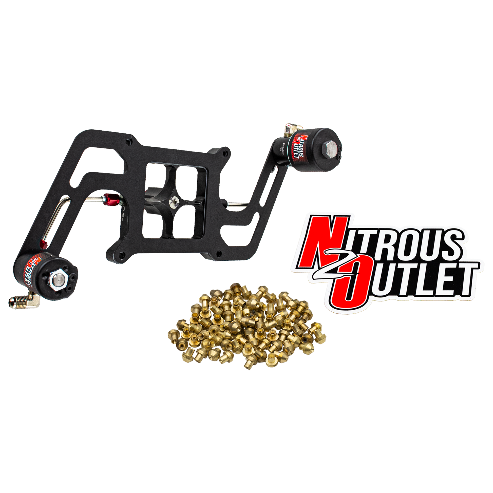 Nitrous Outlet 4150 Stinger 3 Race Solenoid Forward Conversion Kit - Hard-line/.178 Trashcan Nitrous Solenoid/.310 Fuel Solenoid/Boomerang Solenoid Bracket - (Gas/E85)(5-55 psi)(50-600 HP)