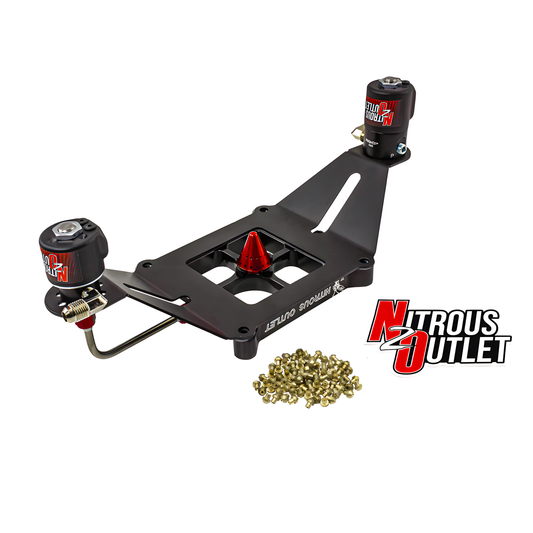 Nitrous Outlet 4150 Stinger 2 Race Solenoid Forward Conversion Kit - Hard-line/.178 Trashcan Nitrous Solenoid/.310 Fuel Solenoid/Deep Break Solenoid Bracket/Solenoids Mount Upside Down - (Gas/E85)(5-55 psi)(50-600 HP)
