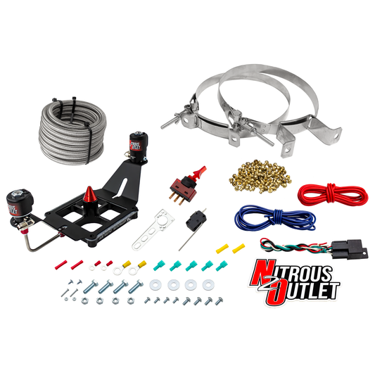Nitrous Outlet 4500 Stinger 3 System - Hard-line/.122 Nitrous Solenoid/.177 Fuel Solenoid/Deep Break Solenoid Bracket/Solenoids Mount Upside Down - (Gas/E85)(5-55 psi)(50-500 HP)(No Bottle)