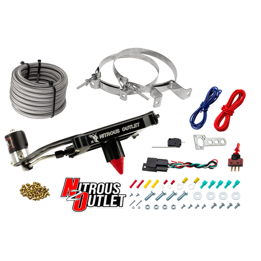 Nitrous Outlet 4150 Stinger 3 Dry System - Hard-line/.122 Nitrous Solenoid/Boomerang Solenoid Bracket - (50-500 HP)(No Bottle)