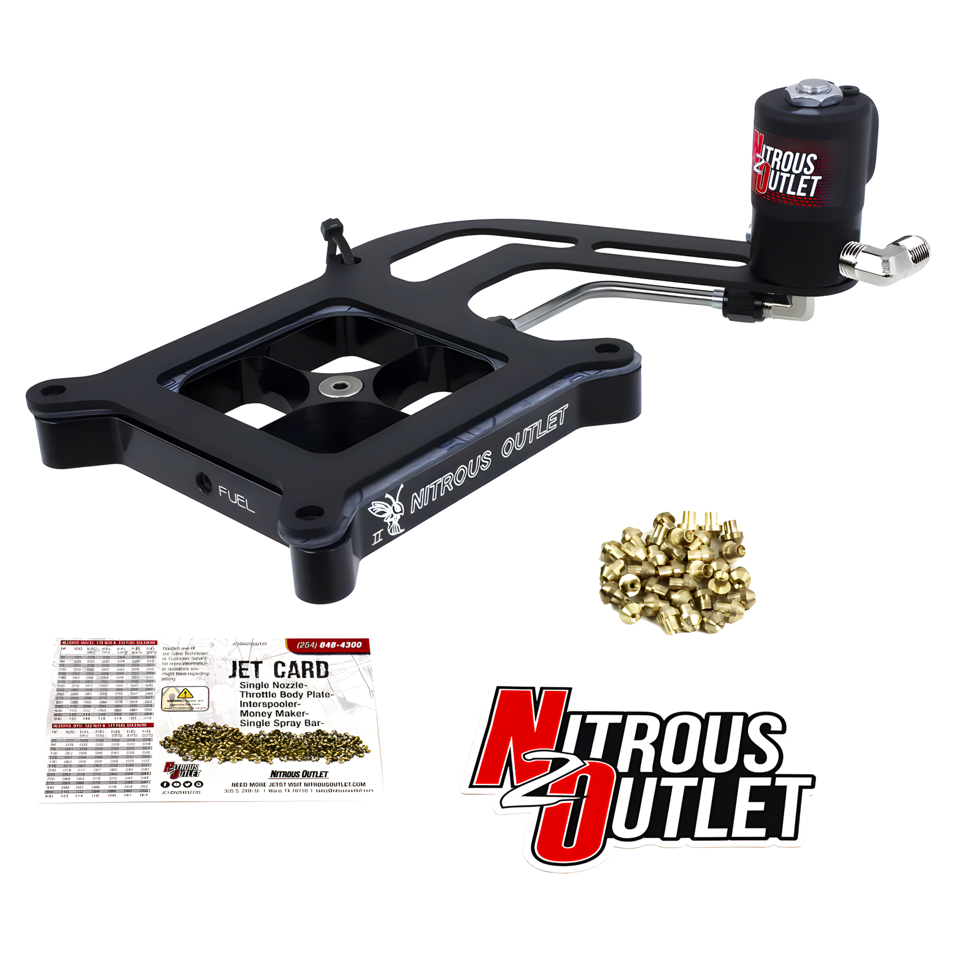 Nitrous Outlet 4150 Stinger 2 Dry Solenoid Forward Conversion Kit - Hard-line/.122 Nitrous Solenoid/Boomerang Solenoid Bracket - (50-500 HP)