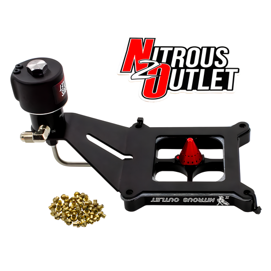 Nitrous Outlet 4150 Stinger 2 Dry Race Solenoid Forward Conversion Kit - Hard-line/.178 Trashcan Solenoid Nitrous Solenoid/Deep Break Solenoid Bracket/Solenoids Mount Upside Down - (50-600 HP)