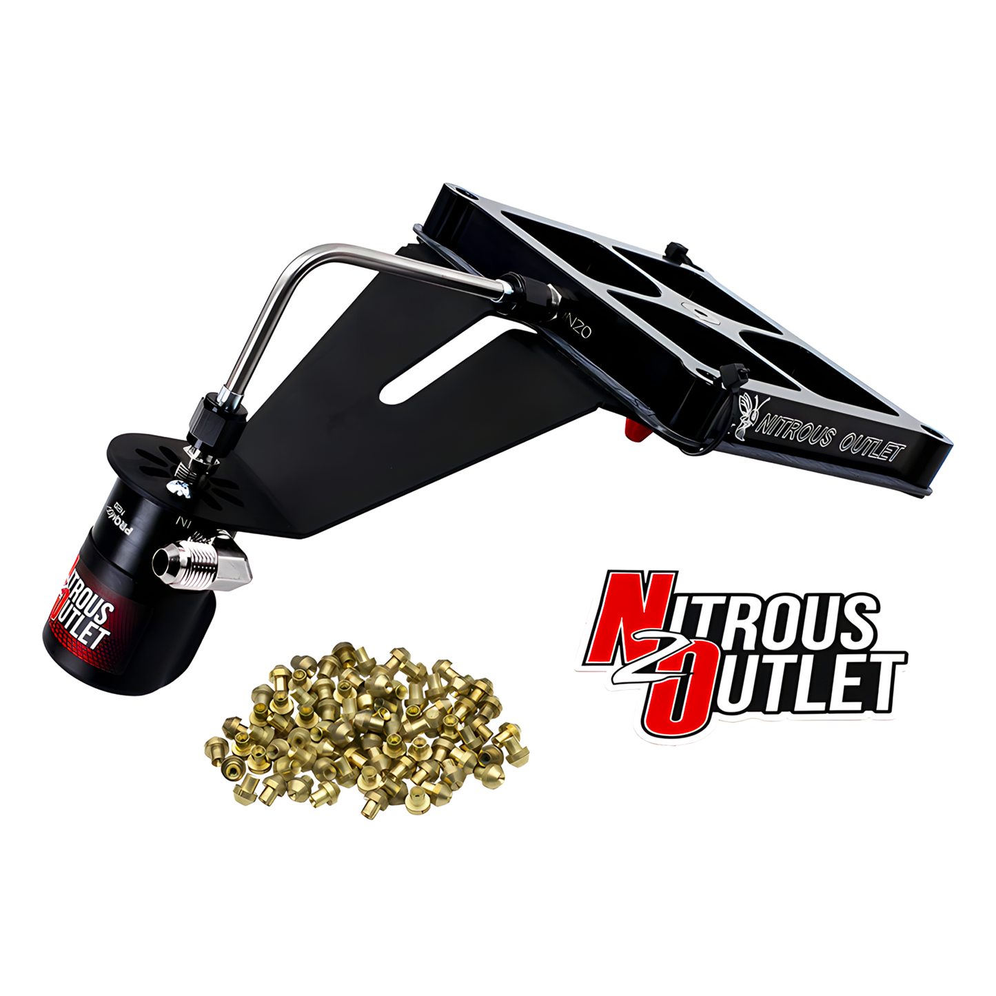 Nitrous Outlet 4500 Stinger 2 Dry Solenoid Forward Conversion Kit - Hard-line/.122 Nitrous Solenoid/Deep Break Solenoid Bracket/Solenoids Mount Upside Down - (50-500 HP)