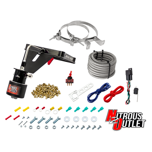 Nitrous Outlet 4500 Stinger 2 Dry Race System - Hard-line/.178 Trashcan Solenoid Nitrous Solenoid/Deep Break Solenoid Bracket/Solenoids Mount Upside Down - (50-600 HP)(No Bottle)