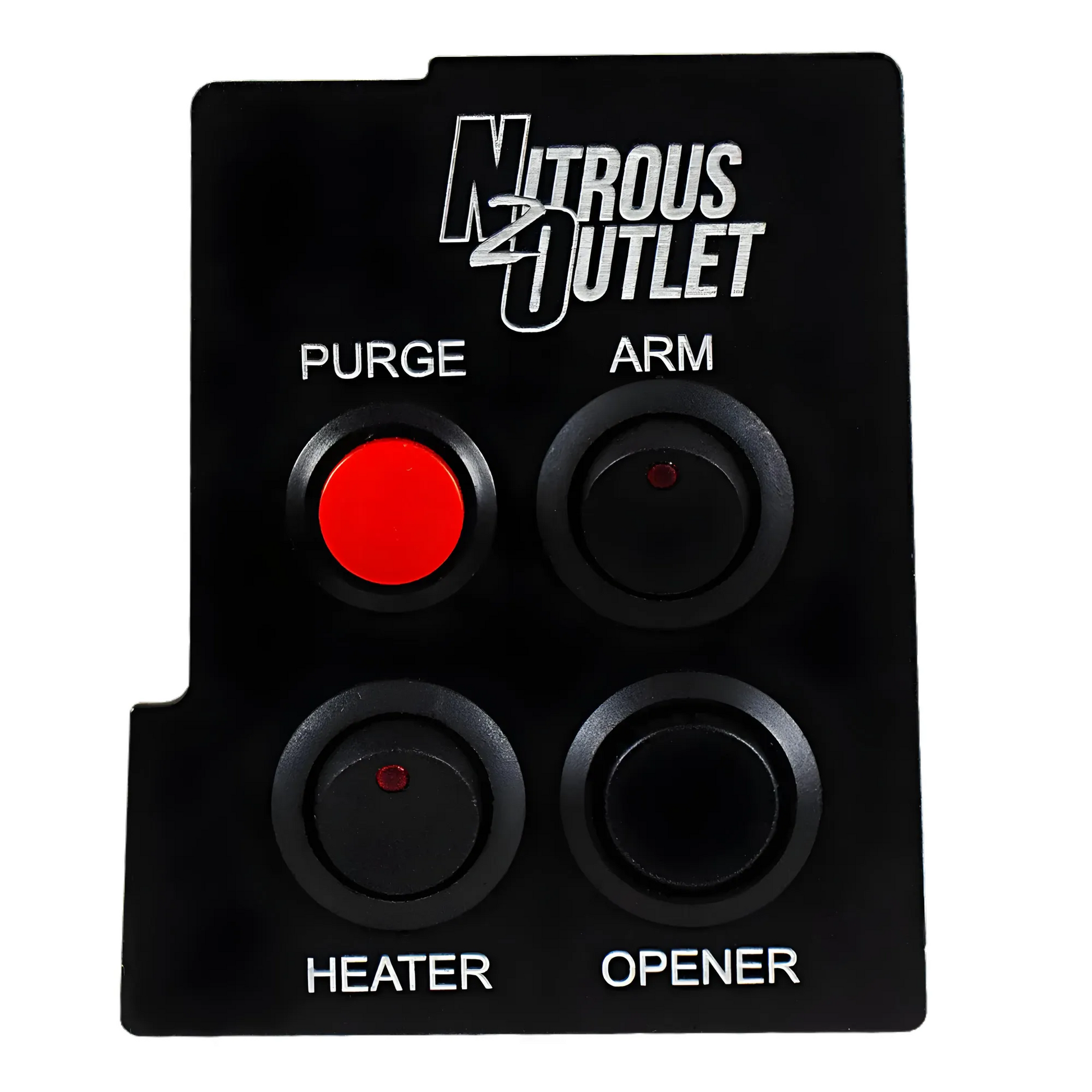 Nitrous Outlet Ford 2005-2014 Mustang Center Console Switch Panel - System Arm/Purge/Bottle Heater/Remote Opener